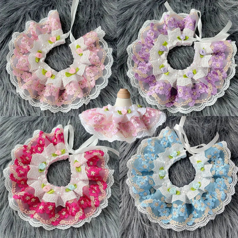 Girls Lace Cat Dog Collar Luxury Wedding - ProPawPet.com