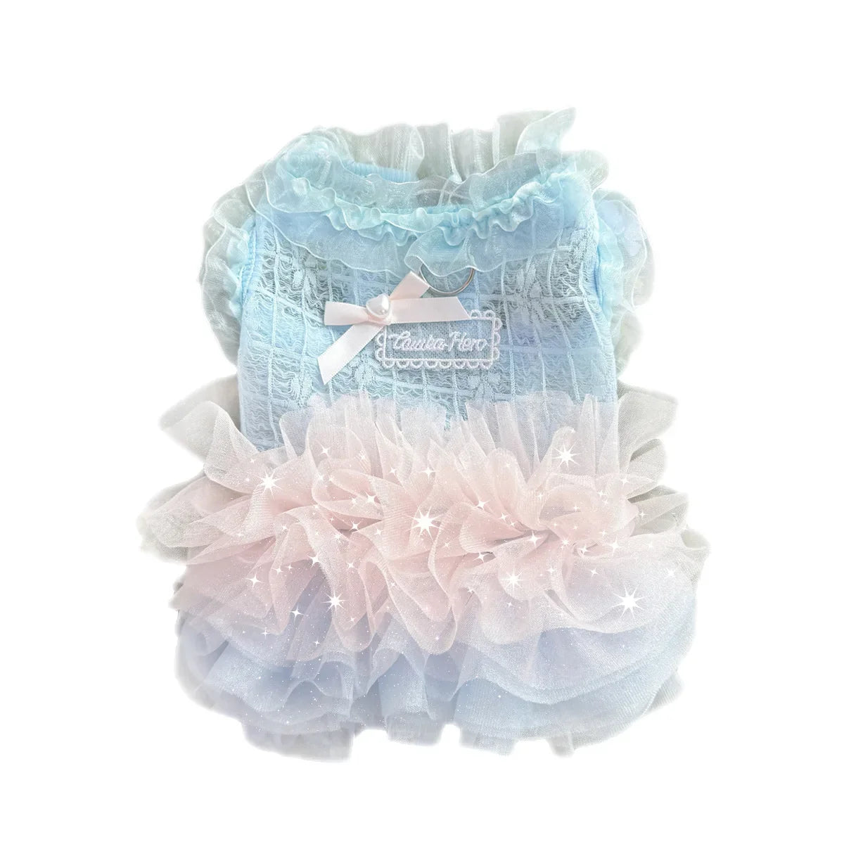 Summer Dog Gauze Skirt Blue Light Coolteddy Tulle Dress – Dog Clothes & Costumes