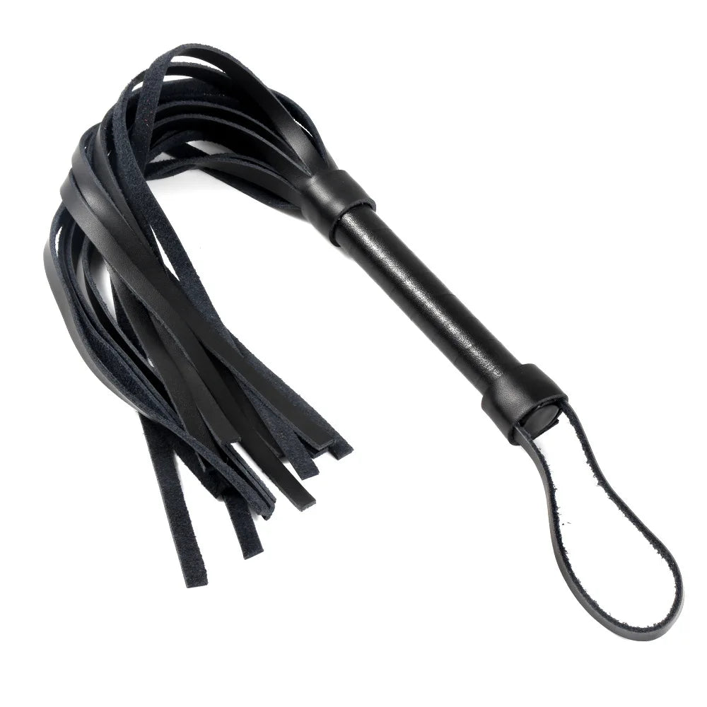 49.5cm Leather Punk Rivet Handle Horse Whip – Whips, Crops & Spurs