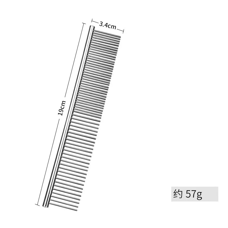 16 19cm Stainless Steel Grooming Comb Fur Remover Brush for Dogs