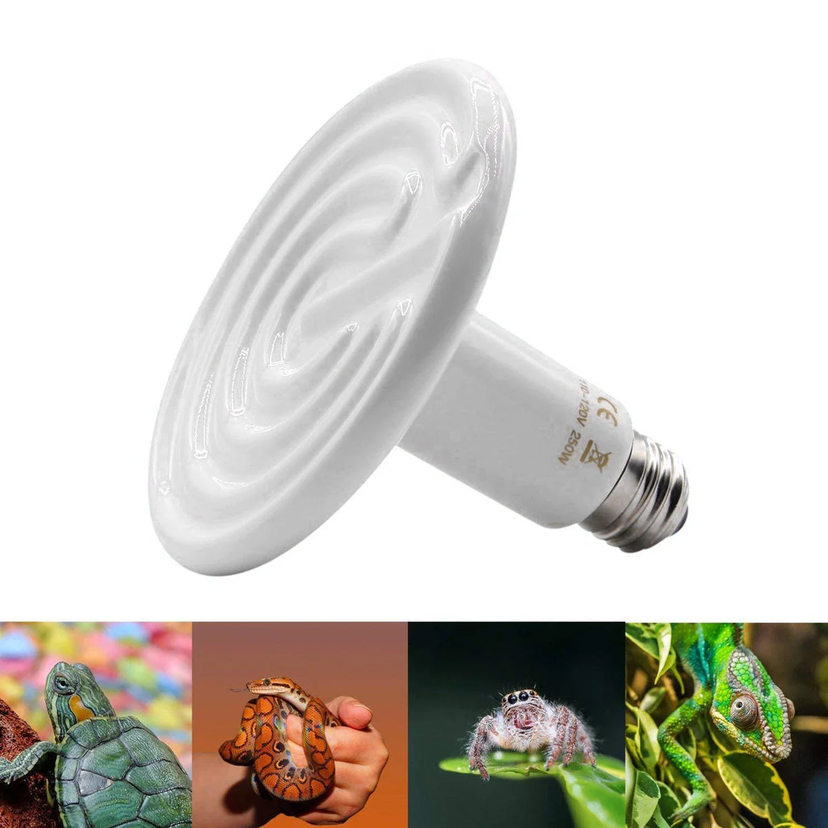 Reptile Heating Ceramic Lamp E27 Daylight Heat Bulb – 3 Colors