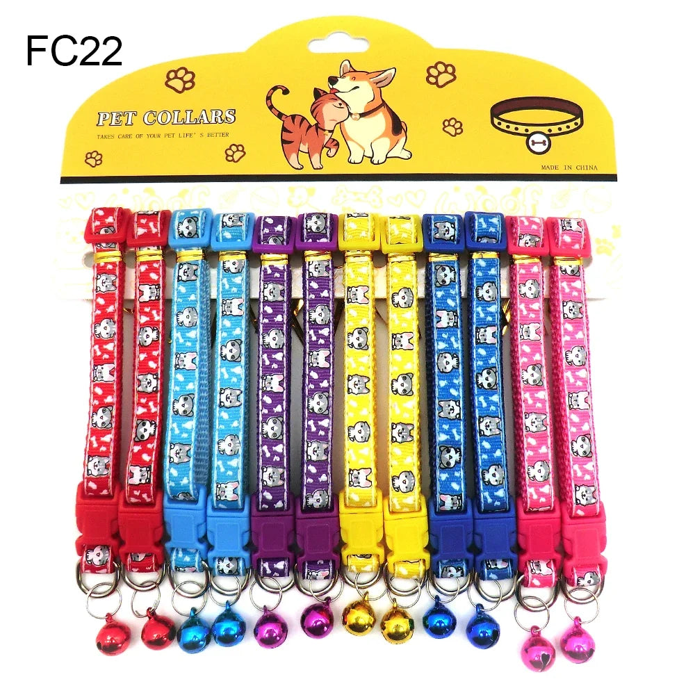 12PCS Cat & Dog Fashion Outdoor Collar with - ProPawPet.com