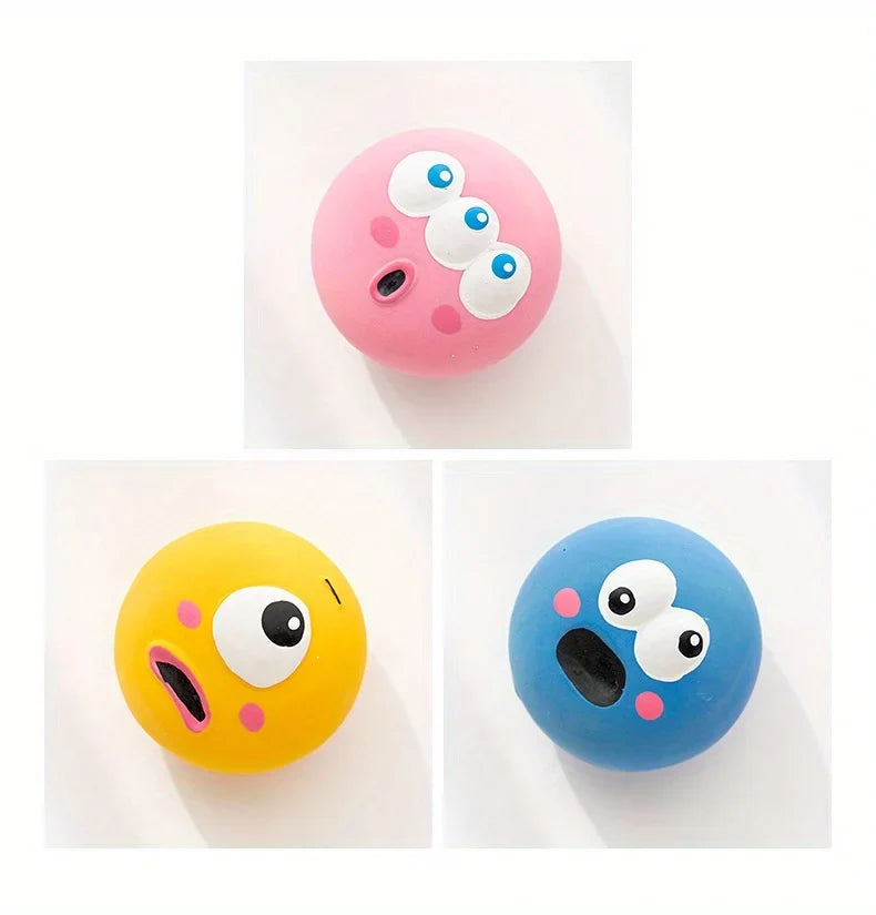 Set Dog Sounding Toy with Cute Big Eyeball Design Pet Durable – Dog Toys & Play