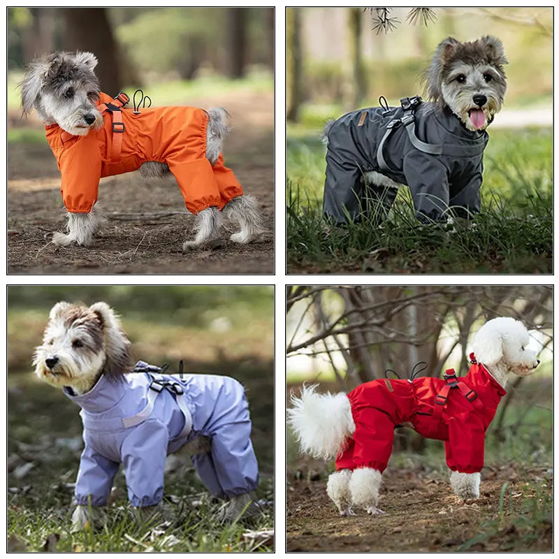 Dog Raincoat With Harness Waterproof Jacket - ProPawPet.com