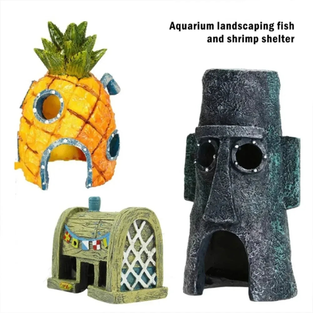 Cartoon Fish Tank Decor Figures Ornaments - ProPawPet.com