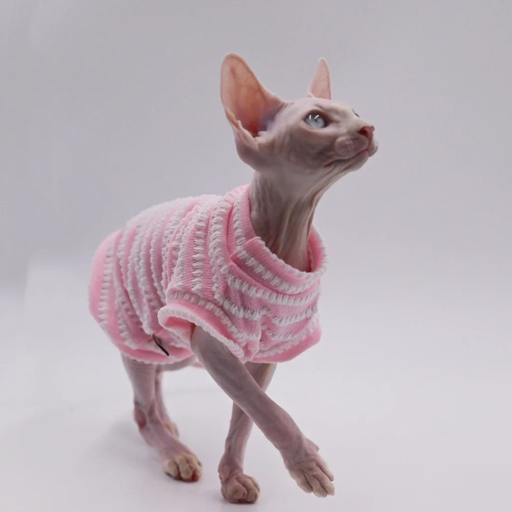 Cooling Duomasumi Summer Cat Vest for Hairless Breeds Stretch Cotton – photo 5