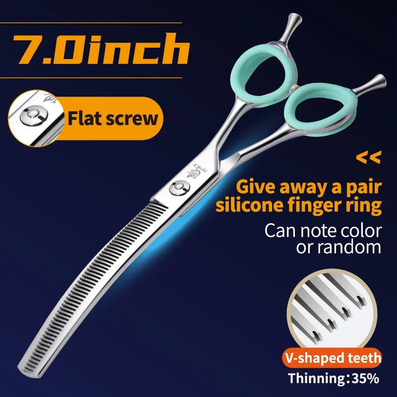 Fenice 7.0 7.5 Inch Professional Dog Grooming Shears Curved – Dog Supplies