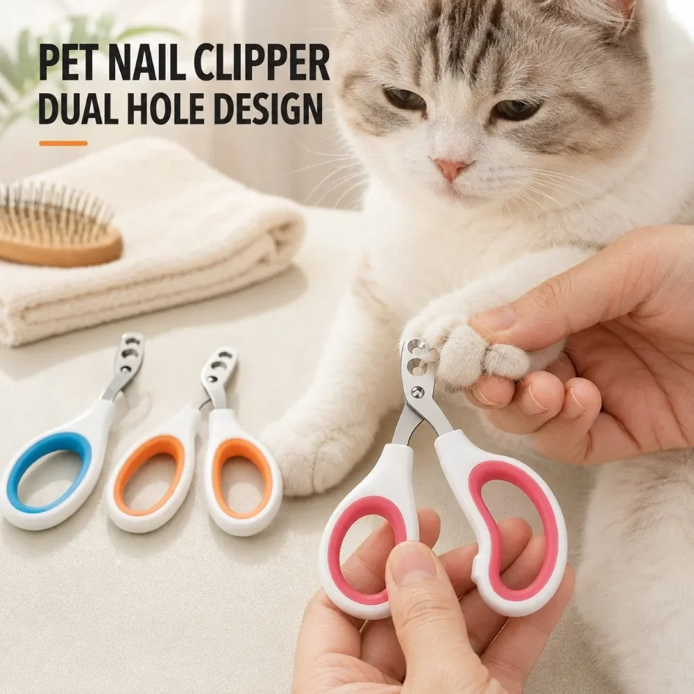 Pet Nail Clipper Scissors Dual‑Hole Design - ProPawPet.com