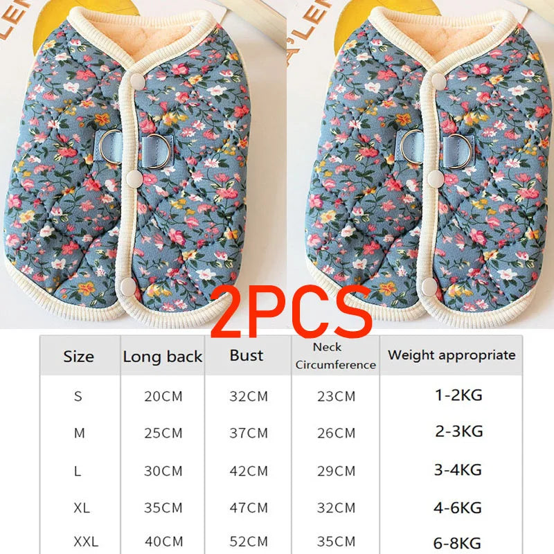 Puppy Floral Vest Pet Clothing Dog Fleece - ProPawPet.com