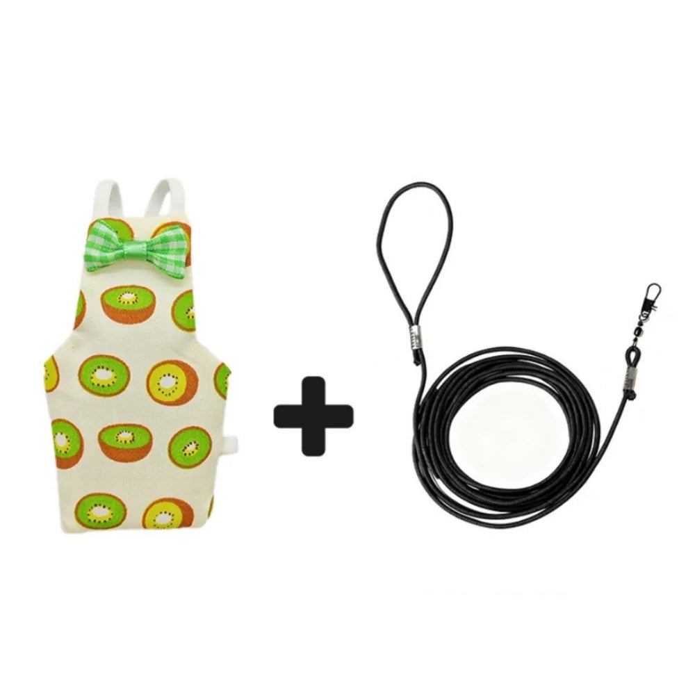 Colorful Fruit Bird Harness Leash 2m Rope – Multiple Sizes & Colors