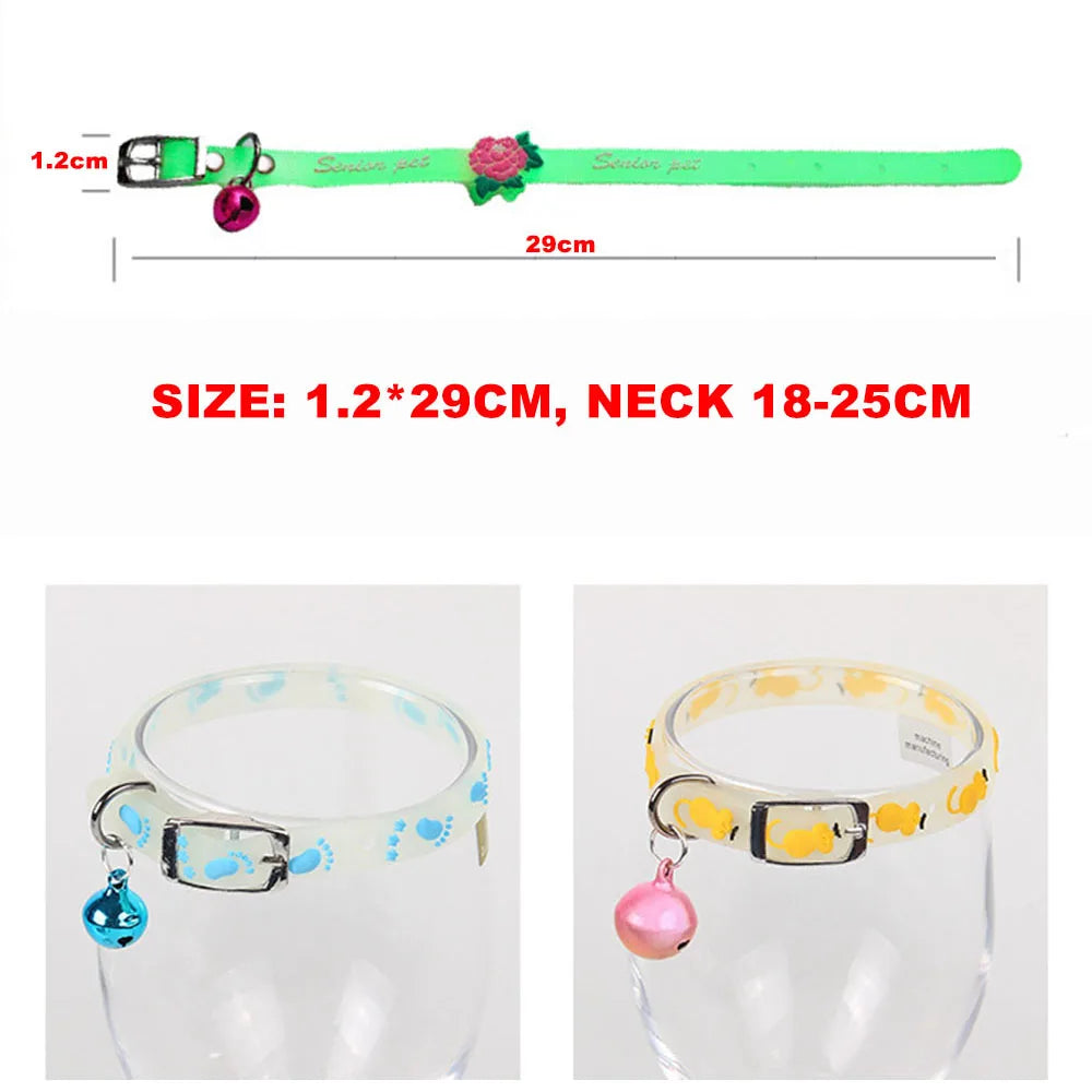 Glowing Cat Dog Collars with Bell Light up - ProPawPet.com
