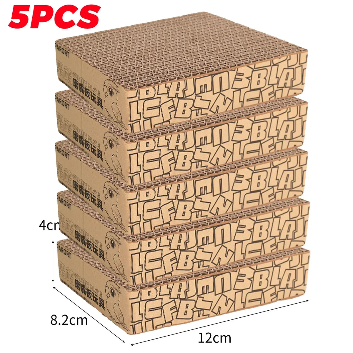 Thickened Cardboard Parrot Platform Beak Trimming Chew Board – 6 Colors