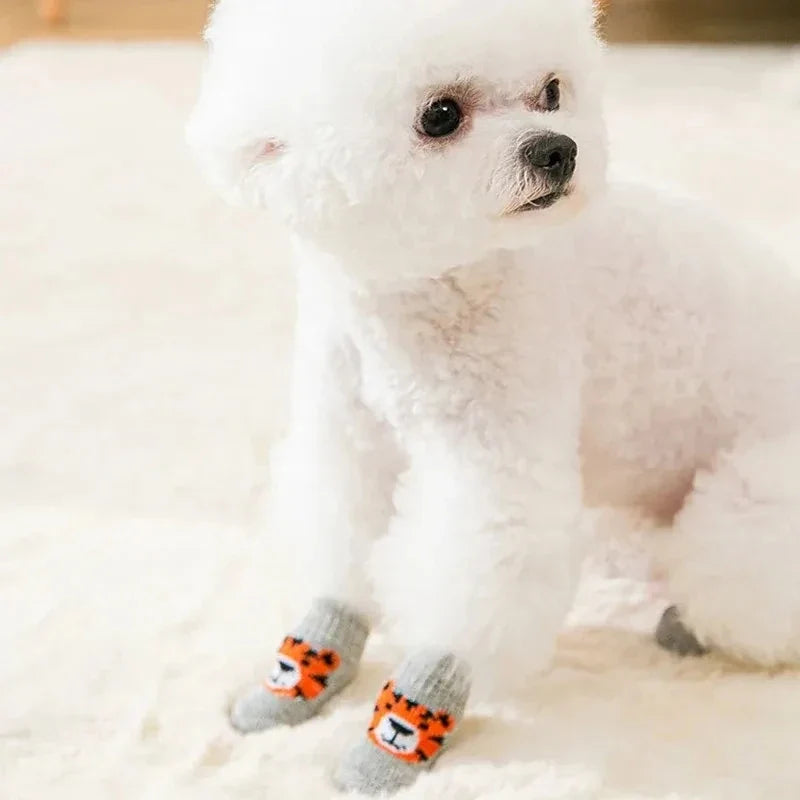 4Pcs Winter Pet Dog Socks Anti Slip Warm - ProPawPet.com