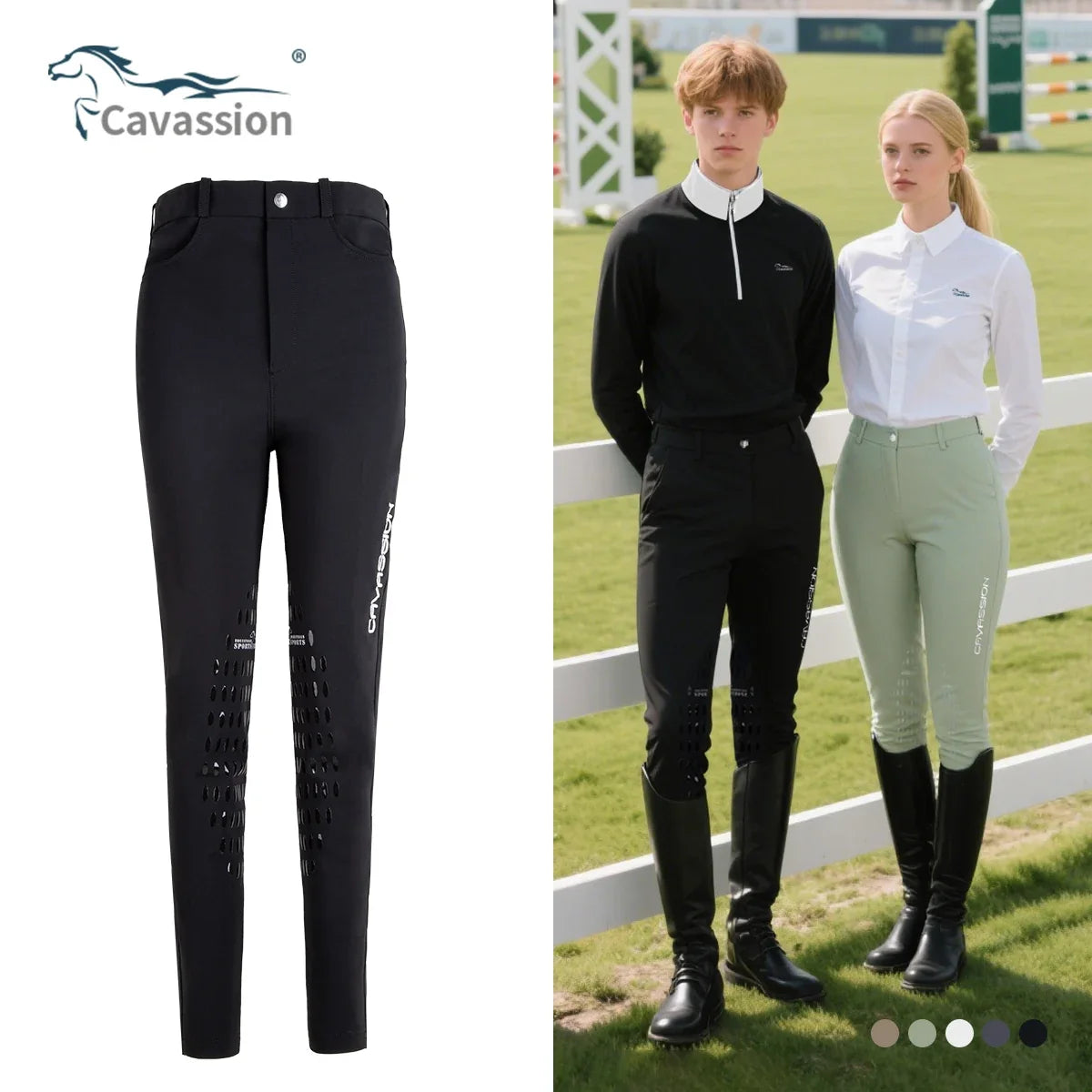 Cavassion gel breeches anti-slip pants horse - ProPawPet.com