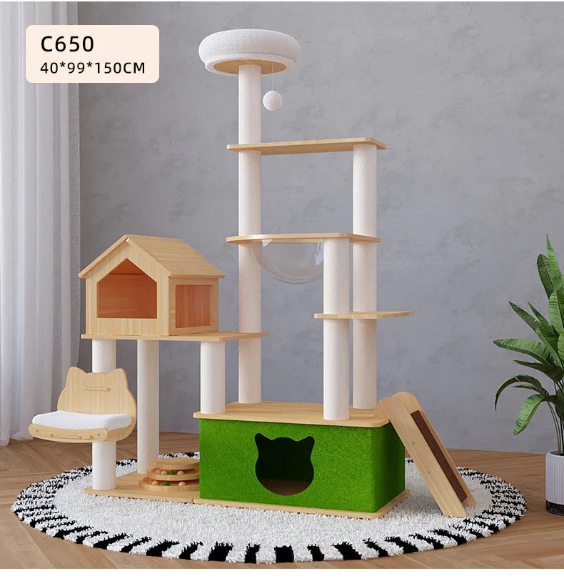 Indoor Cat Villa Scratching Board Jumping Platform Tree – Cat Supplies