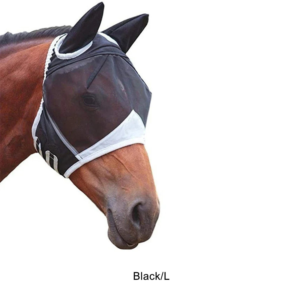 Breathable Comfortable and Adjustable Horse Fly Mask -
