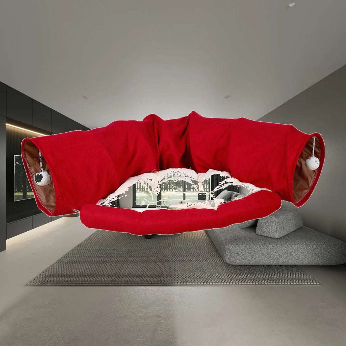 2 in 1 Cat Bed Play Tunnel Exercise Top Pet - ProPawPet.com
