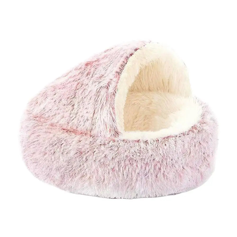 Winter Plush Cat Bed Round Pad – photo 4