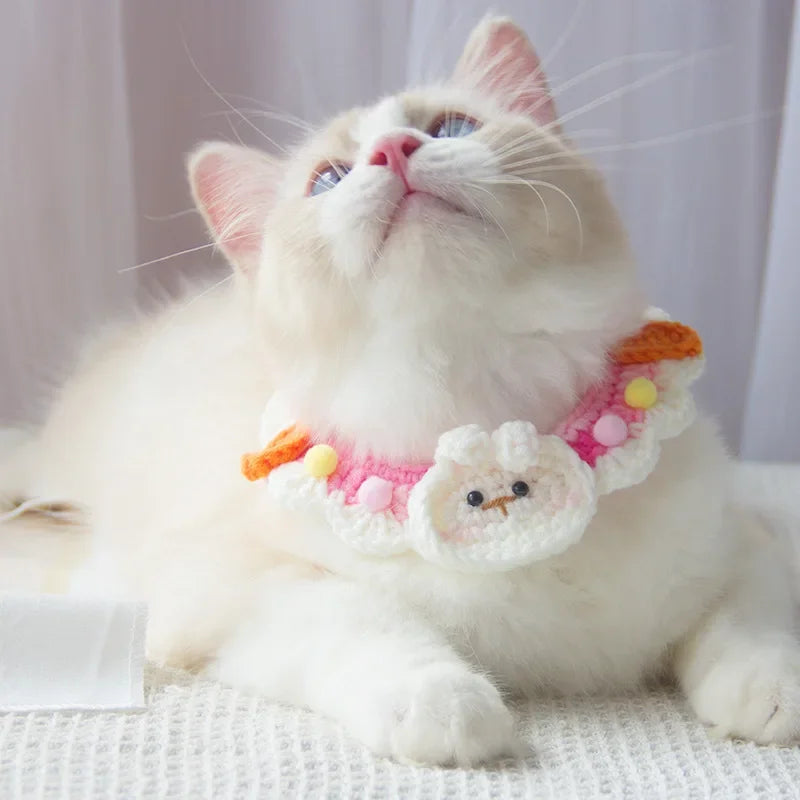 Hand-knitted Pet Collar Cat Decorative - ProPawPet.com