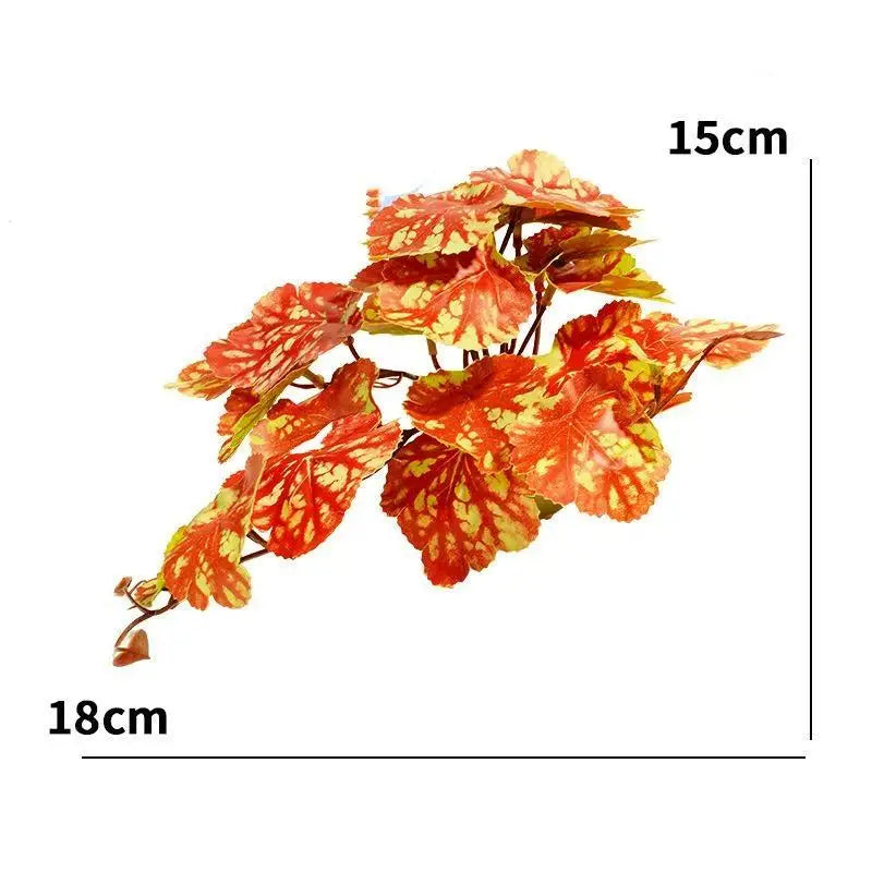 Reptile Basking Terrace Simulated Leaves Suction Cup – 14 Colors