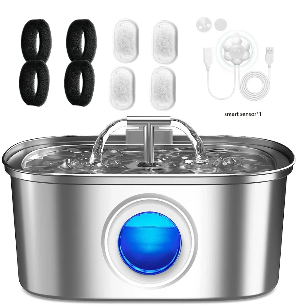 3.2l 108oz Automatic Cat Water Fountain, Quiet