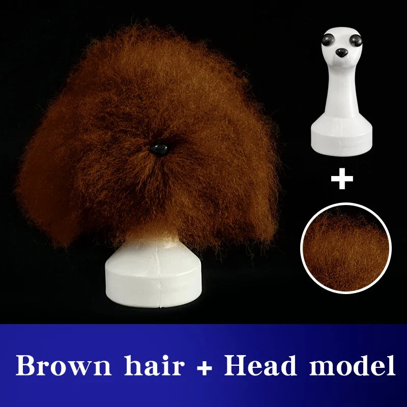Teddy Pet Simulated Head Hair Fake Dog Beautician Practice – Dog Supplies