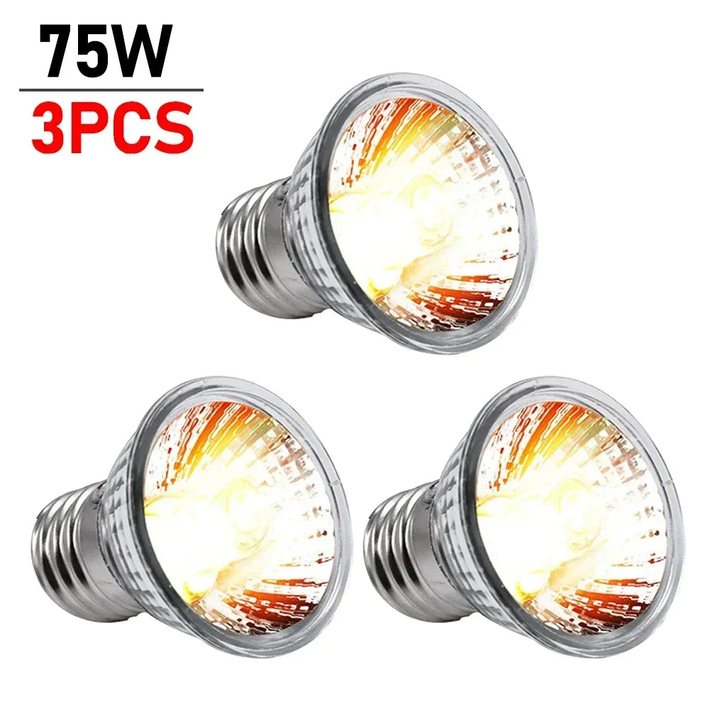 5 Tortoise Lizard Basking Lamp 25w 50w 75w Pet Heating E27 – 12 Colors