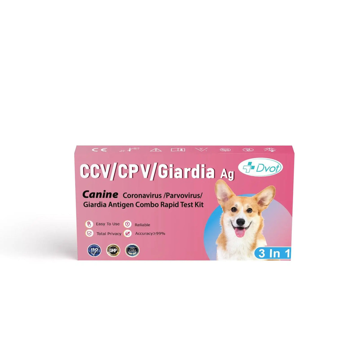 5 10 Tests Canine 3-in-1 Rapid Kit for Ccv Cpv Giardia Antigen for Dogs