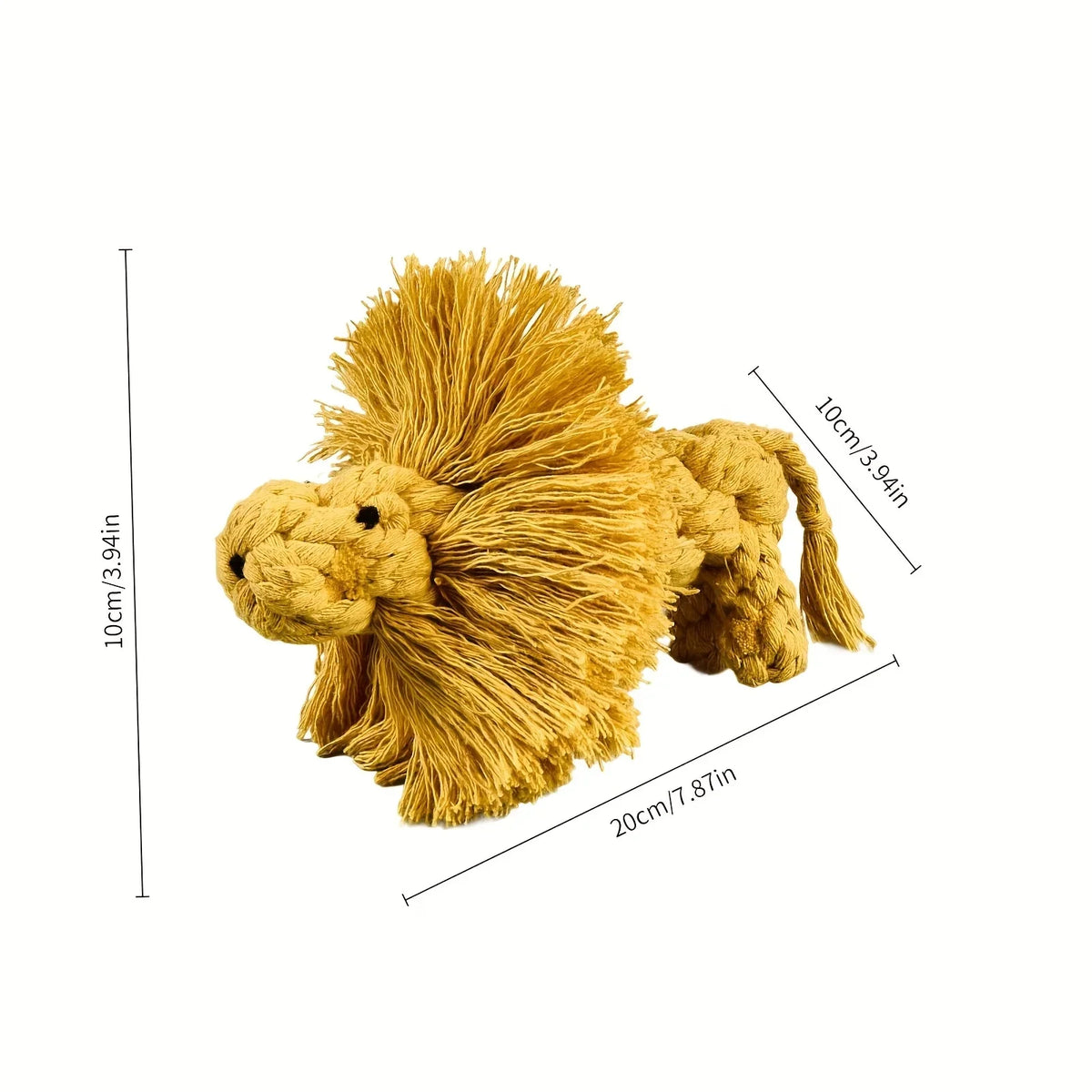 Interactive Lion-shaped Chew Rope Dog Toy - Single Pack Non Toxic, Durable