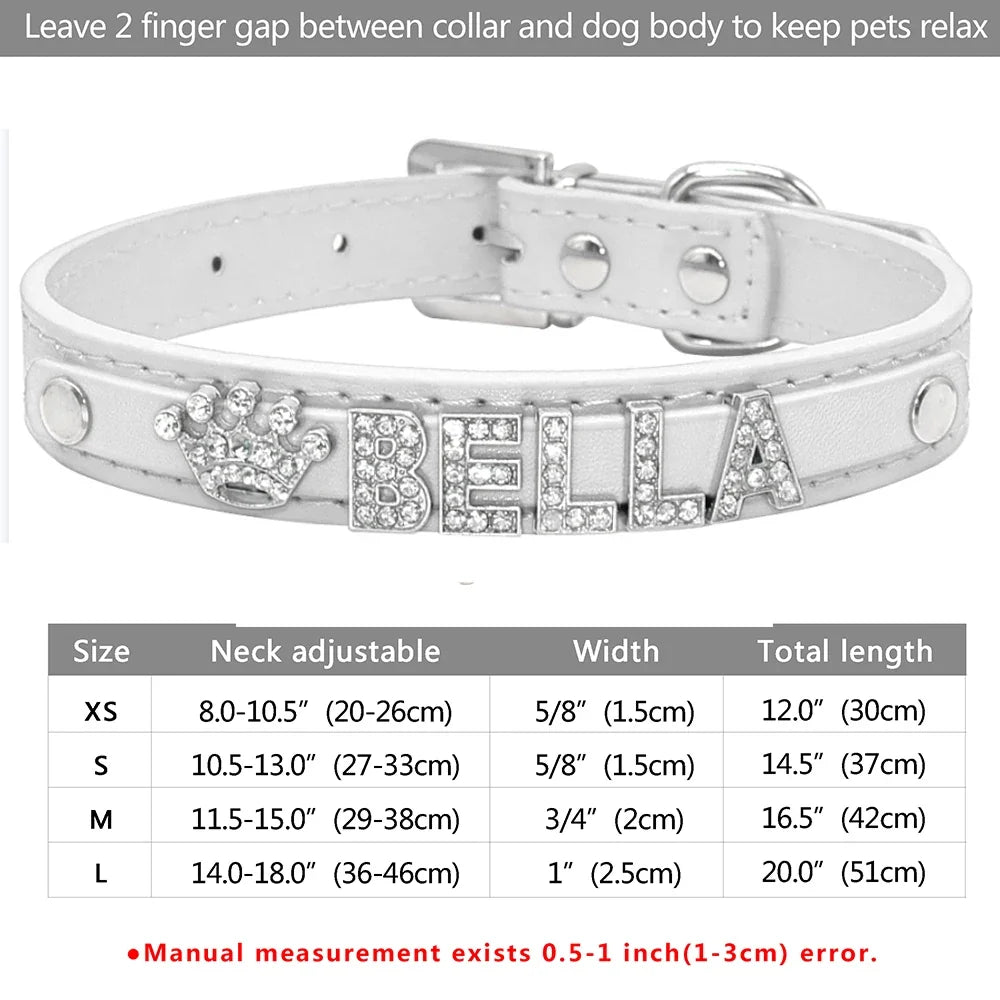 Bling Crystal Puppy Dog Collars Personalized - ProPawPet.com