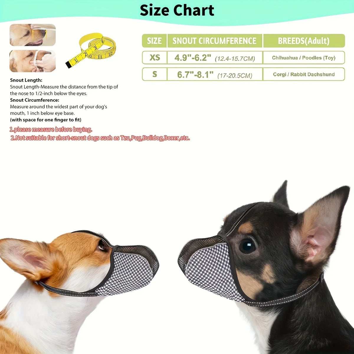 Printed Mesh Full Coverage Soft Dog Muzzle - ProPawPet.com