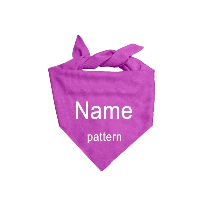 Customizable Personalized Name ID Pet Bandana Dog & Cat Scarf – 16 Colors