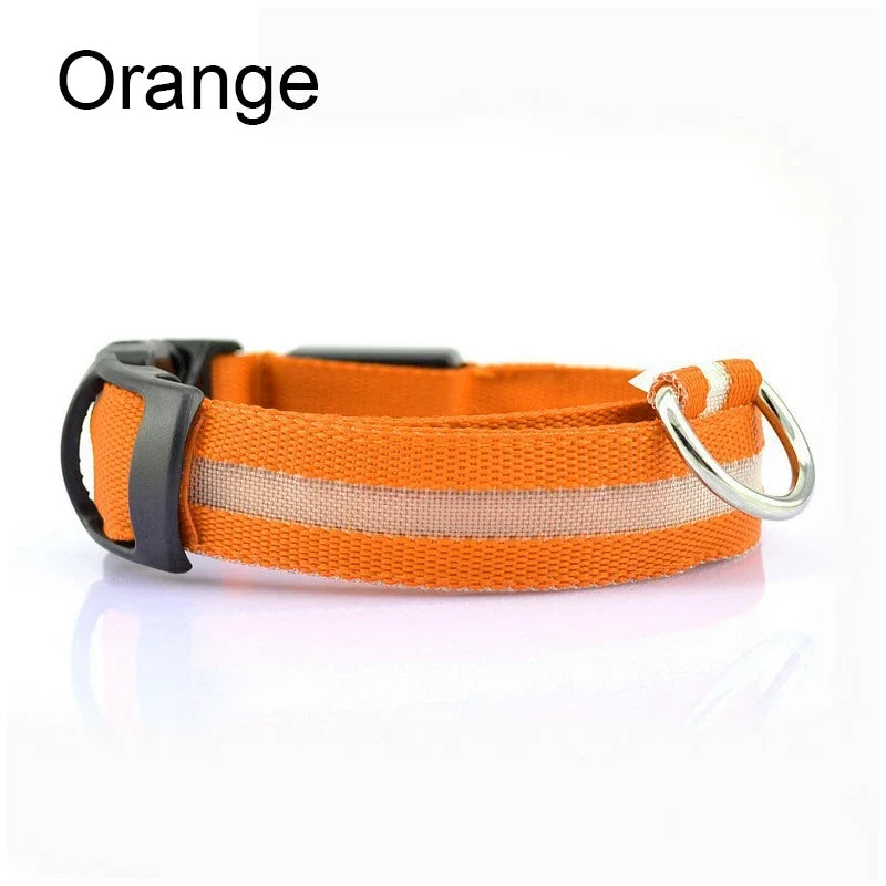 Reflective Nylon LED Pet Dog Collar Safety - ProPawPet.com