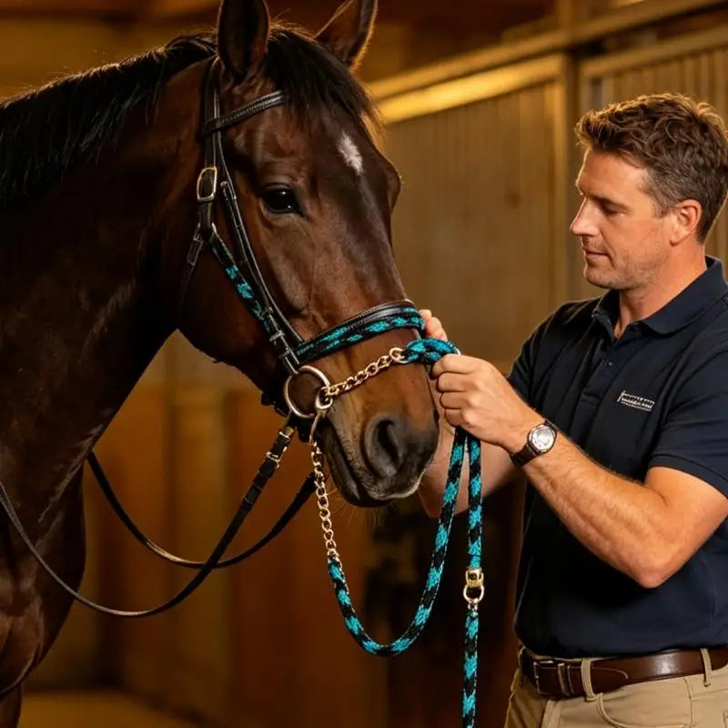 Braided Horse Rope with Chain for Horses, - ProPawPet.com