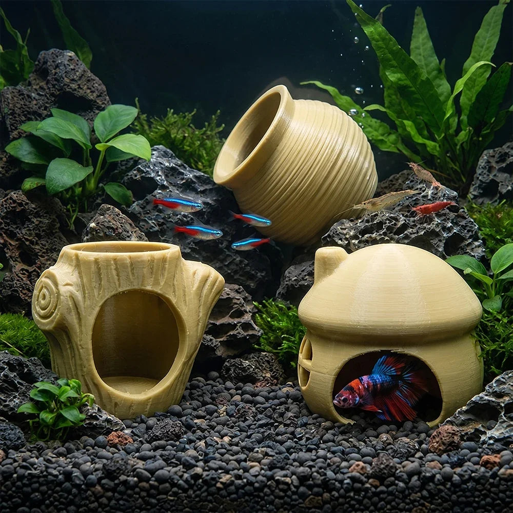 1PC Betta Fish Hideout Cave Aquarium Small - ProPawPet.com