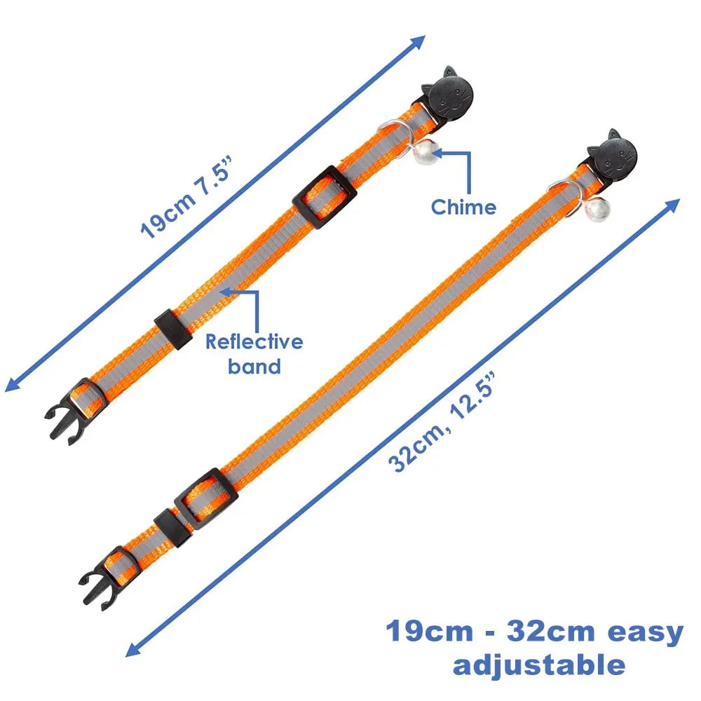 Reflective Breakaway Cat Collars with Bells - ProPawPet.com