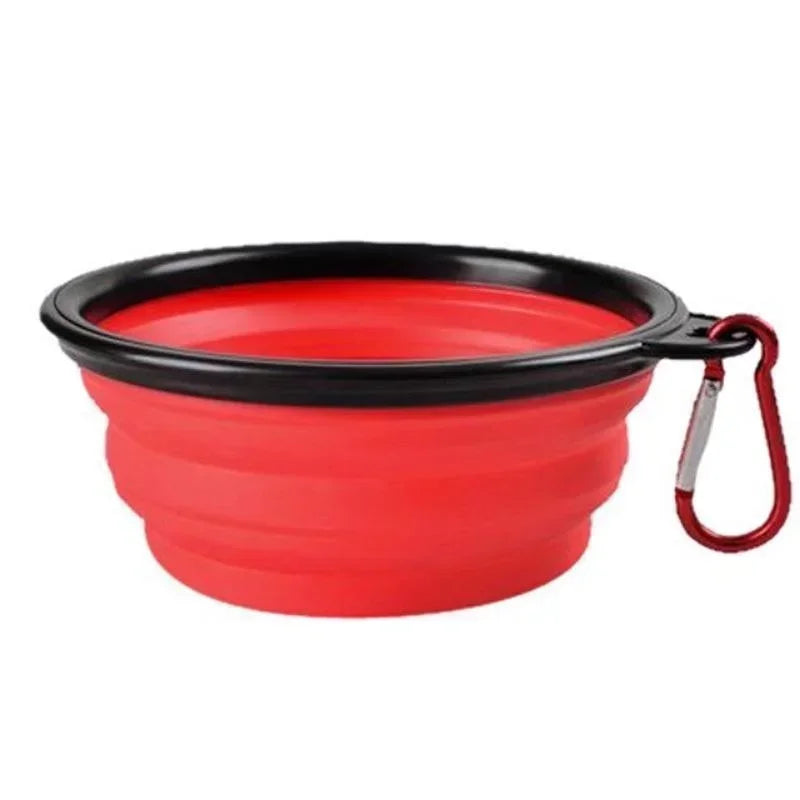 350ml Dog Food Dish Feeder Cat Drinking Water Folding Silicone