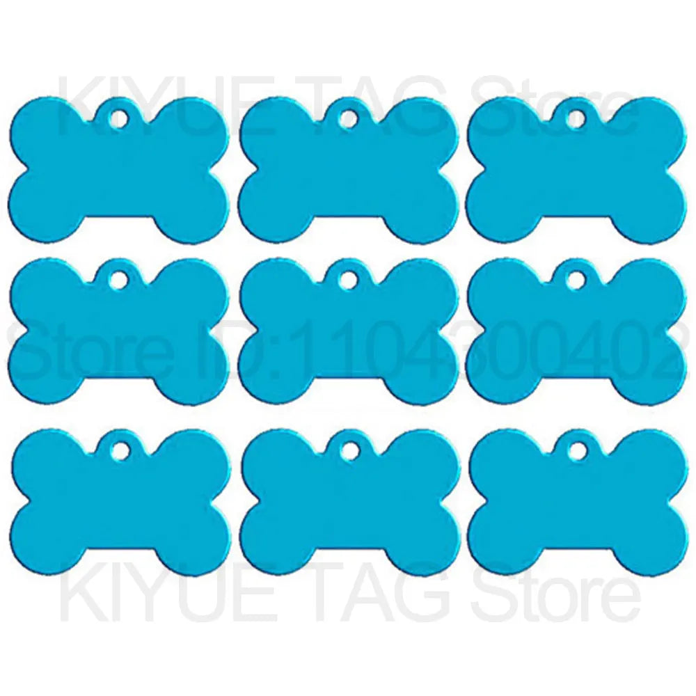KIYUE 100 Pcs Blank Bone Shaped Dog Tag Cat - ProPawPet.com