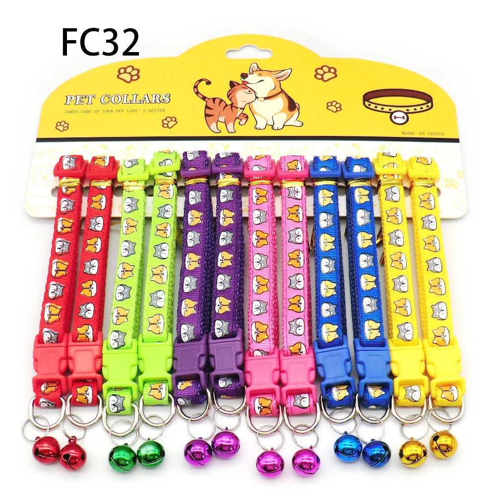 12PCS Cat & Dog Fashion Outdoor Collar with - ProPawPet.com