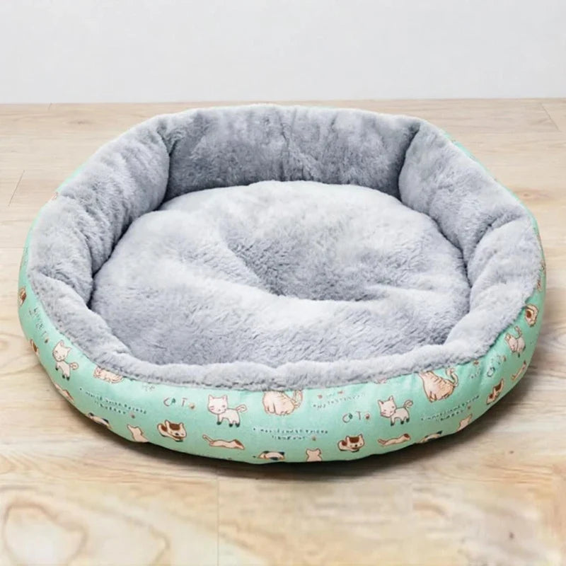 Round Corduroy Cat Bed, Soft and Warm Pet Bed - ProPawPet.com