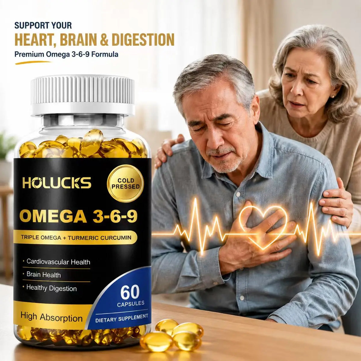 Omega 3 6 9 Fish Oil Capsules, High EPA DHA - ProPawPet.com