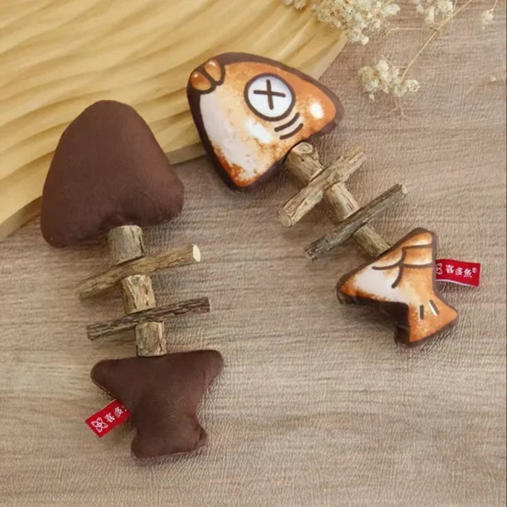 Grilled Fish Shaped Silvervine Cat Toy Bite - ProPawPet.com