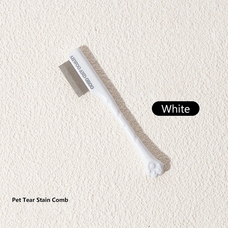 Pet Facial Cleaning Grooming Comb Tear Stain Eye Droppings Remove Brush