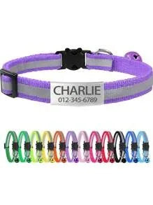 13 Colors Custom Engraved Reflective Cat - ProPawPet.com