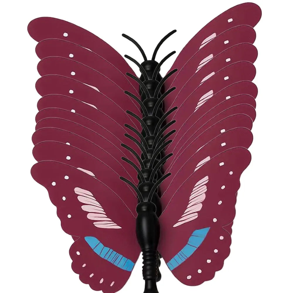 Interactive Switchable Butterfly Pattern Cat Teasing Stick Self Hilarity