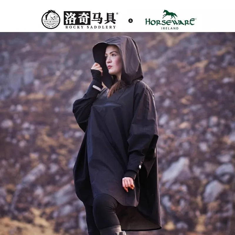 Equestrian raincoat black color waterproof - ProPawPet.com