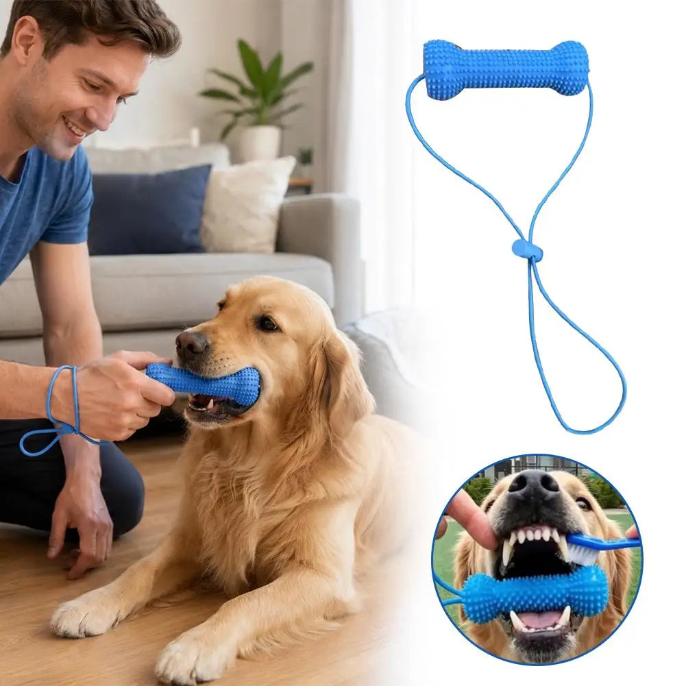 Dog Teeth Cleaning Chew Toy With Pull Strap - ProPawPet.com