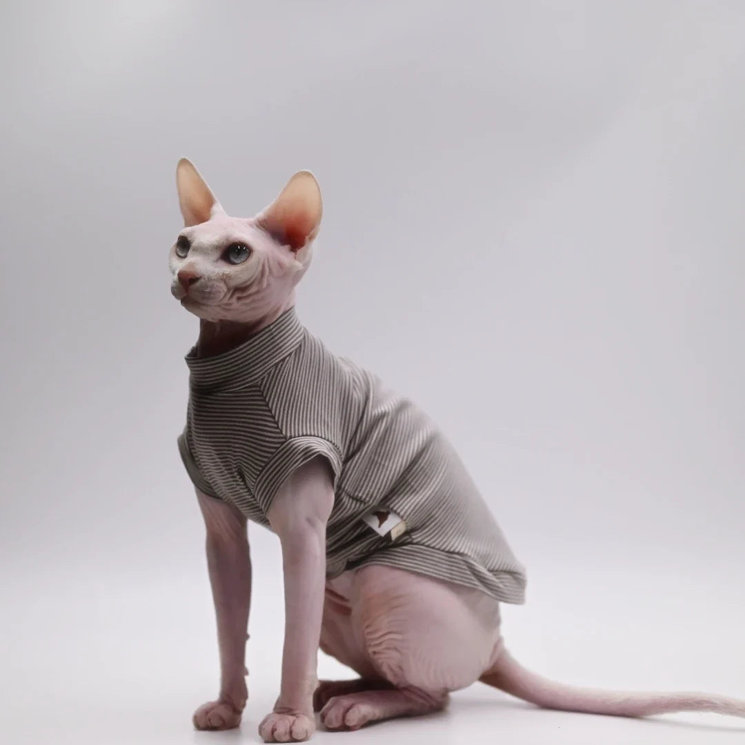 Cooling Duomasumi Summer Cat Vest for Hairless Breeds Stretch Cotton