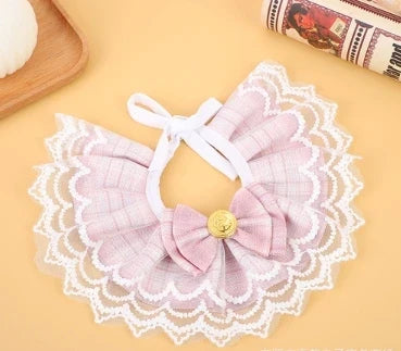 Lace Pet Scarf Cat Bib Dog Collar Lace Daisy - ProPawPet.com