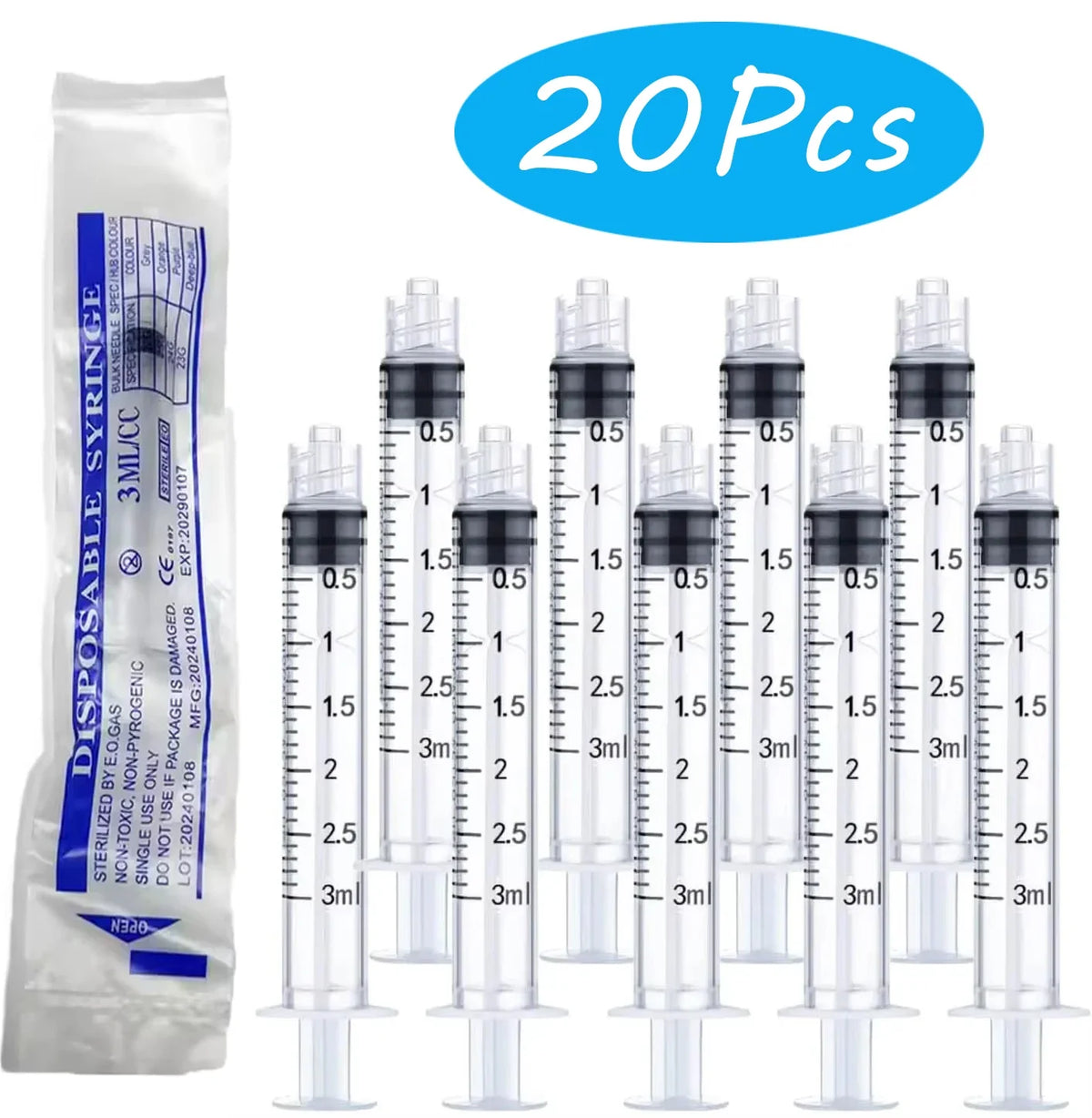 3ml 20 50 Luer Lock Laboratory Dedicated Syringes – Dog Supplies
